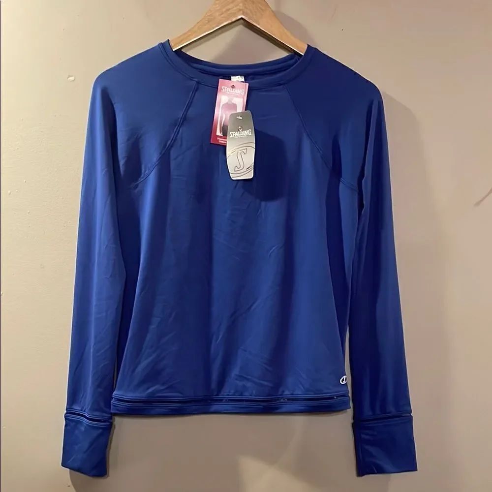 Spalding Blue Long Sleeve Shirt - Picture 1 of 8
